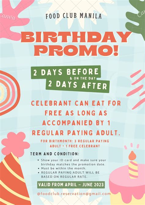 fresh buffet birthday promo